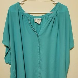 Women's Plus Teal Top